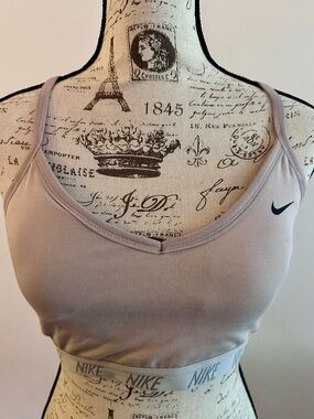 Nike Pale Pink Branded-Band Sports Bra